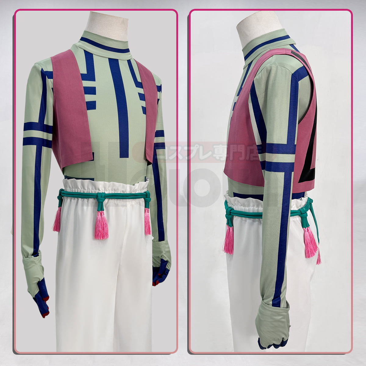 YOO Anime Akaza Hakuji Cosplay Costume Convention Halloween Christmas T-shirt Vest Pants Gloves thumbnail 8