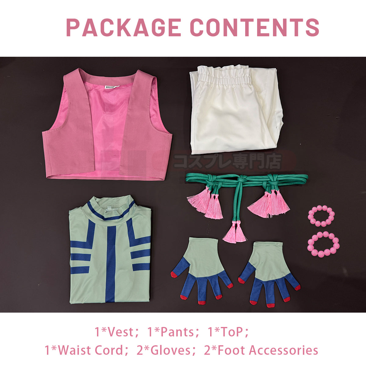 YOO Anime Akaza Hakuji Cosplay Costume Convention Halloween Christmas T-shirt Vest Pants Gloves thumbnail 9