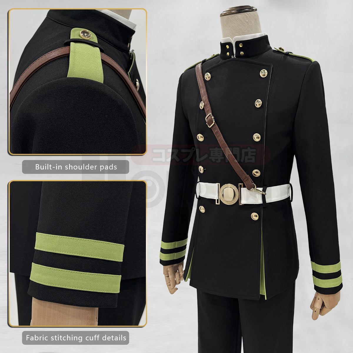 YOO Seraph Of The End Anime Yuichiro Hyakuya Cosplay Costume Jacket Pants Shirt Belt Halloween Christmas Animation Convention thumbnail 5