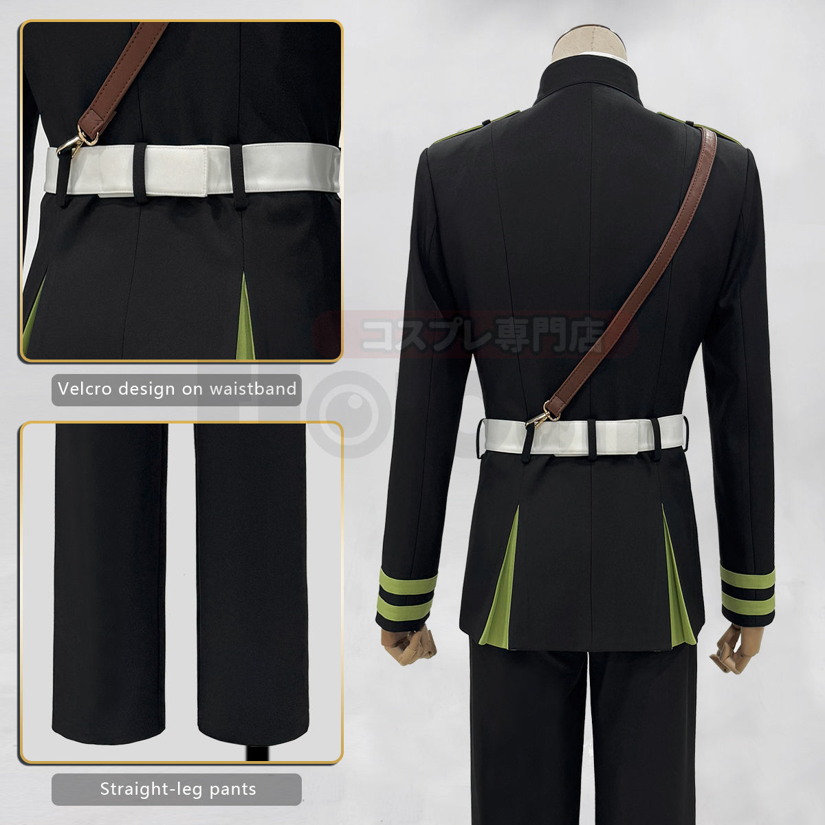 YOO Seraph Of The End Anime Yuichiro Hyakuya Cosplay Costume Jacket Pants Shirt Belt Halloween Christmas Animation Convention thumbnail 7