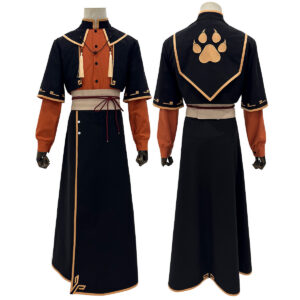 YOO Xiao Hei Anime Sakini Cosplay Costume Embroidery Top Skirt Coat Belt Animation Convention Halloween Christmas Gift