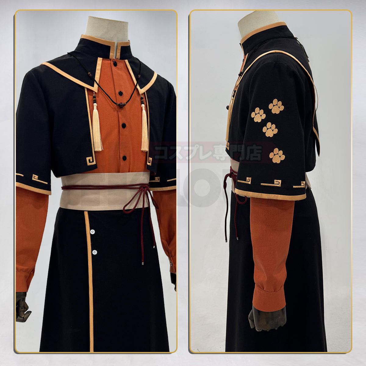 YOO Xiao Hei Anime Sakini Cosplay Costume Embroidery Top Skirt Coat Belt Animation Convention Halloween Christmas Gift thumbnail 8