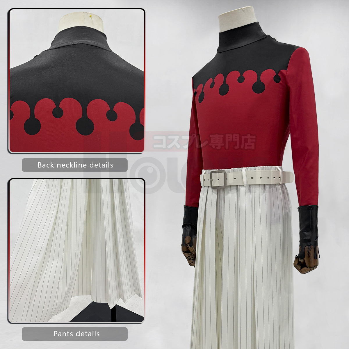 YOO Anime Douma Cosplay Costume Wig Hat Cloak Top Pants Belt Gloves Halloween Christmas Animation Convention Unisex thumbnail 10