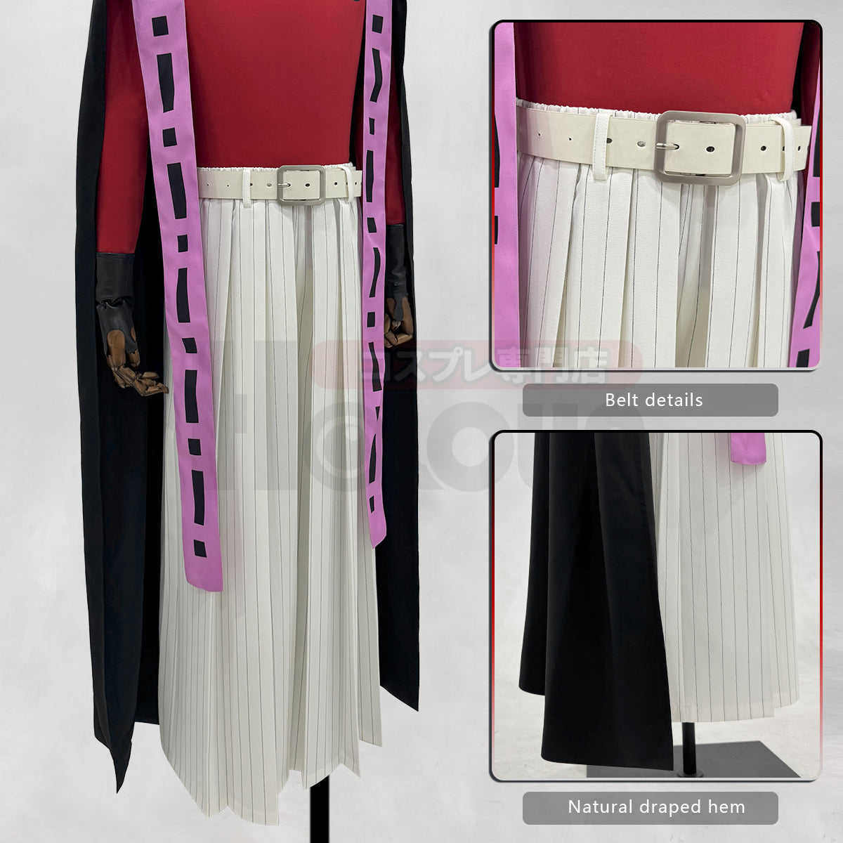 YOO Anime Douma Cosplay Costume Wig Hat Cloak Top Pants Belt Gloves Halloween Christmas Animation Convention Unisex thumbnail 9