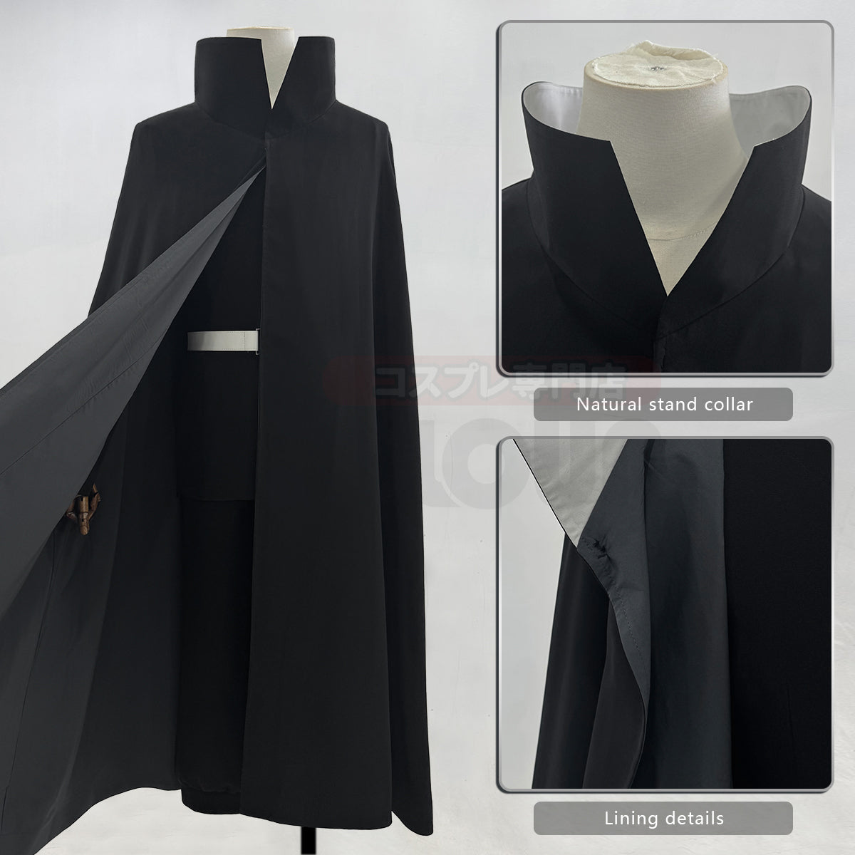 YOO Black Uchiha Sasuke Cosplay Costume Anime Top Cloak Pants Belt Halloween Christmas Animation Convention thumbnail 6