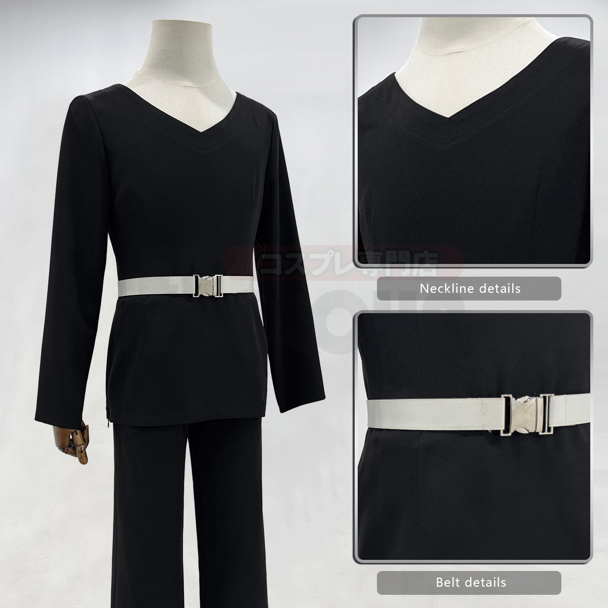 YOO Black Uchiha Sasuke Cosplay Costume Anime Top Cloak Pants Belt Halloween Christmas Animation Convention thumbnail 8