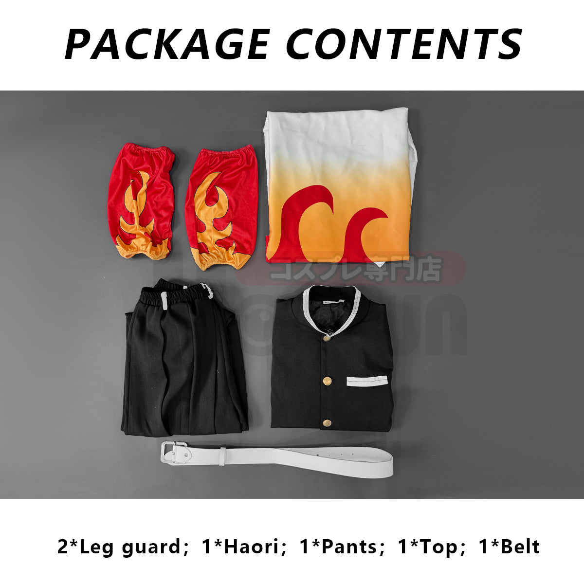 YOO Anime Rengoku Kyoujurou Cosplay Costume Wig Haori Embroidery Top Elastic Pants Belt Convention Halloween Christmas thumbnail 15