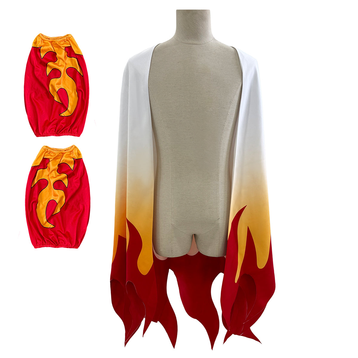 YOO Anime Rengoku Kyoujurou Cosplay Costume Wig Haori Embroidery Top Elastic Pants Belt Convention Halloween Christmas thumbnail 3