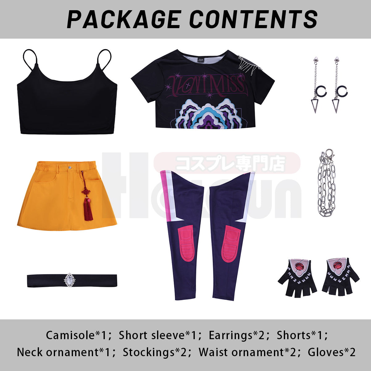 YOO Anime Miraa Cosplay Costume T-shirt Skirt Animation Convention  Halloween Christmas thumbnail 6