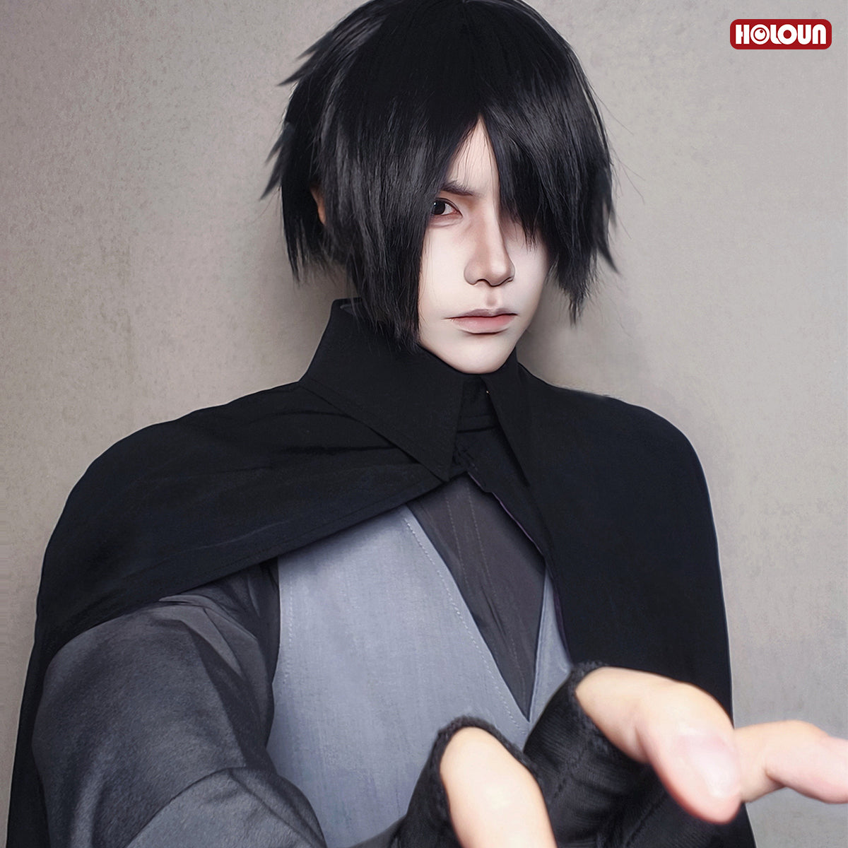 YOO Anime Uchiha Sasuke Cosplay Costume Adult Version Cloak Vest Top Pants Cos Convention Unisex thumbnail 5