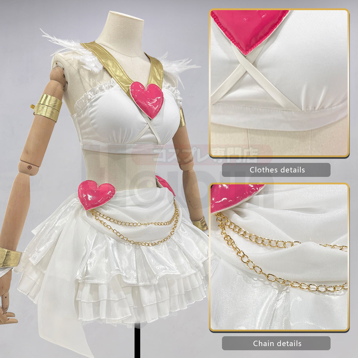 YOO Stocking Panty Anime Panty Anarchy Cosplay Costume Wig Top Skirt  Cos Convention Daily Wear Halloween thumbnail 10