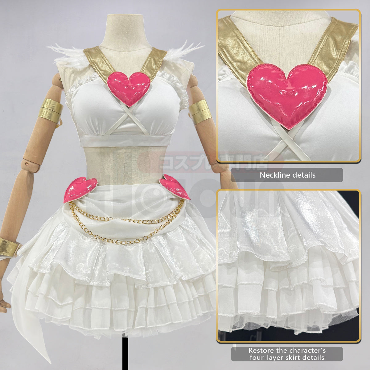 YOO Stocking Panty Anime Panty Anarchy Cosplay Costume Wig Top Skirt  Cos Convention Daily Wear Halloween thumbnail 8