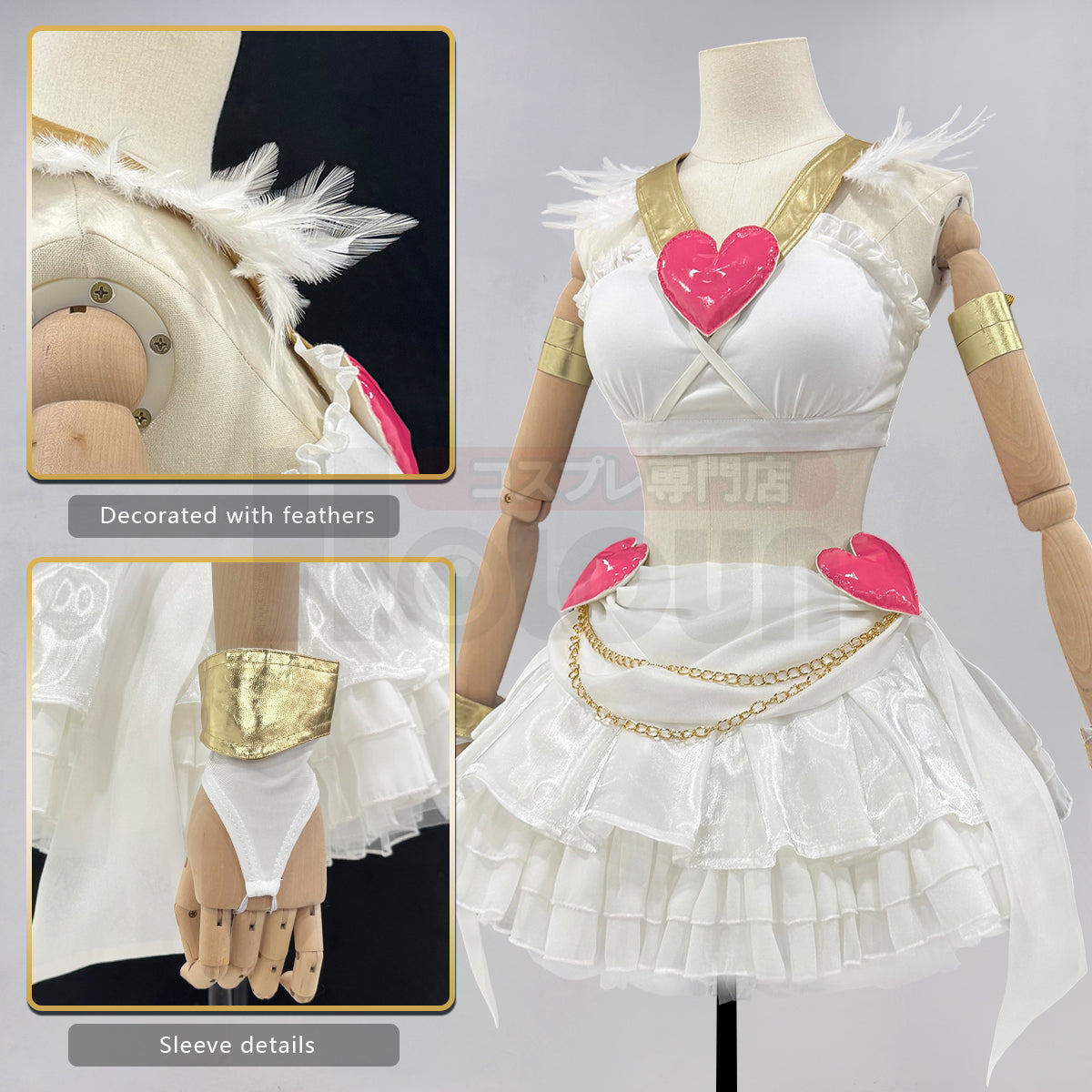 YOO Stocking Panty Anime Panty Anarchy Cosplay Costume Wig Top Skirt  Cos Convention Daily Wear Halloween thumbnail 9