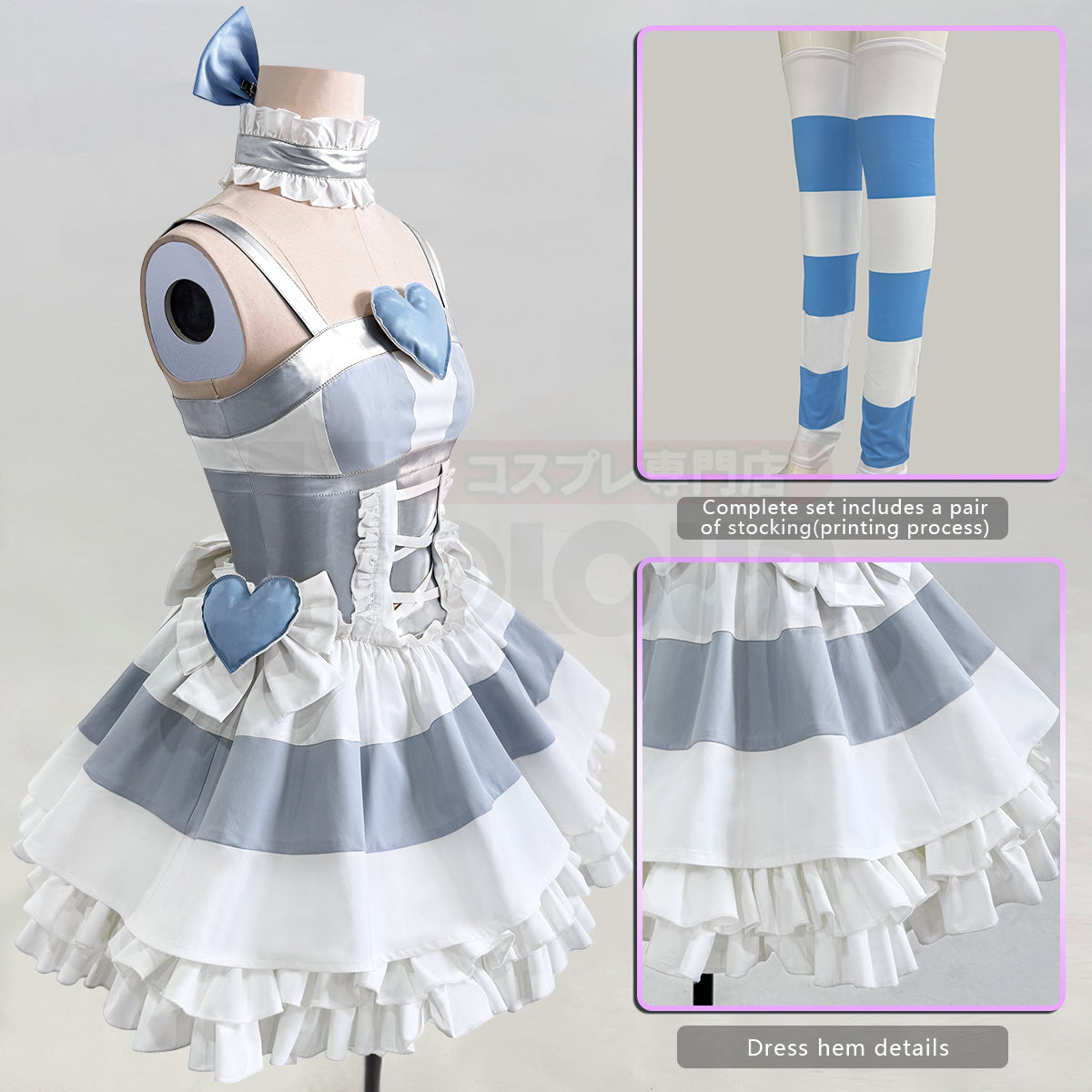YOO Stocking Panty Anime Stocking Anarchy Cosplay Costume Dress Cos Convention thumbnail 9