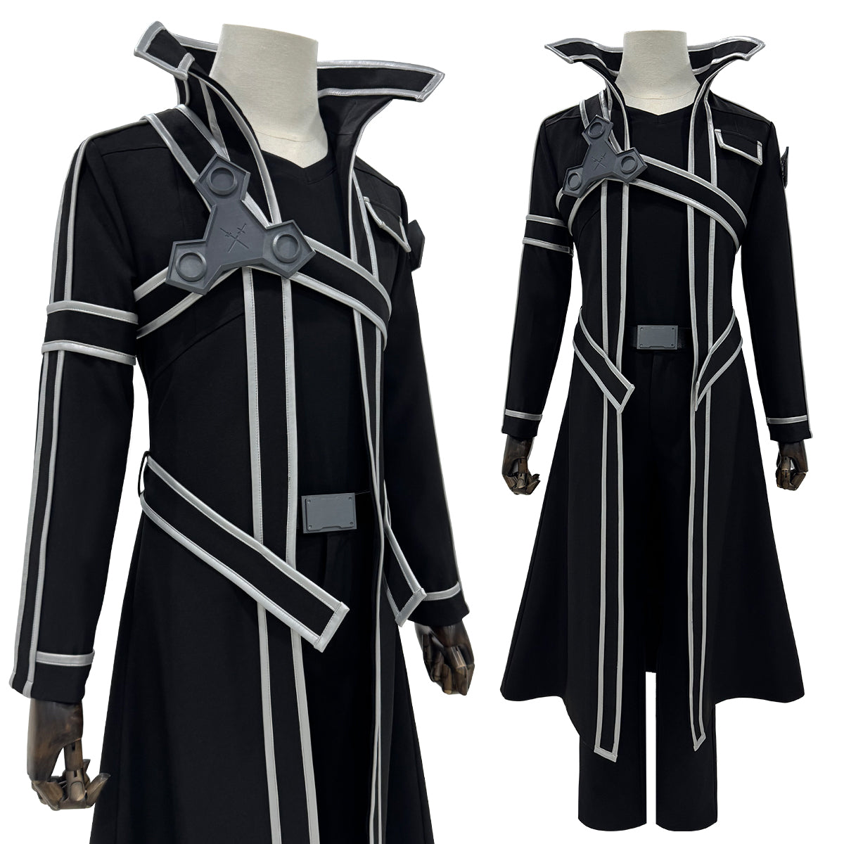 YOO Sword Art Online SAO Anime Kirigaya Kazuto Kirito Cosplay Costume Cos Convention Gift Unisex Adult Version thumbnail 2