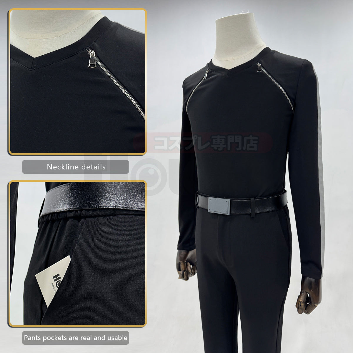 YOO Sword Art Online SAO Anime Kirigaya Kazuto Kirito Cosplay Costume Cos Convention Gift Unisex Adult Version thumbnail 7