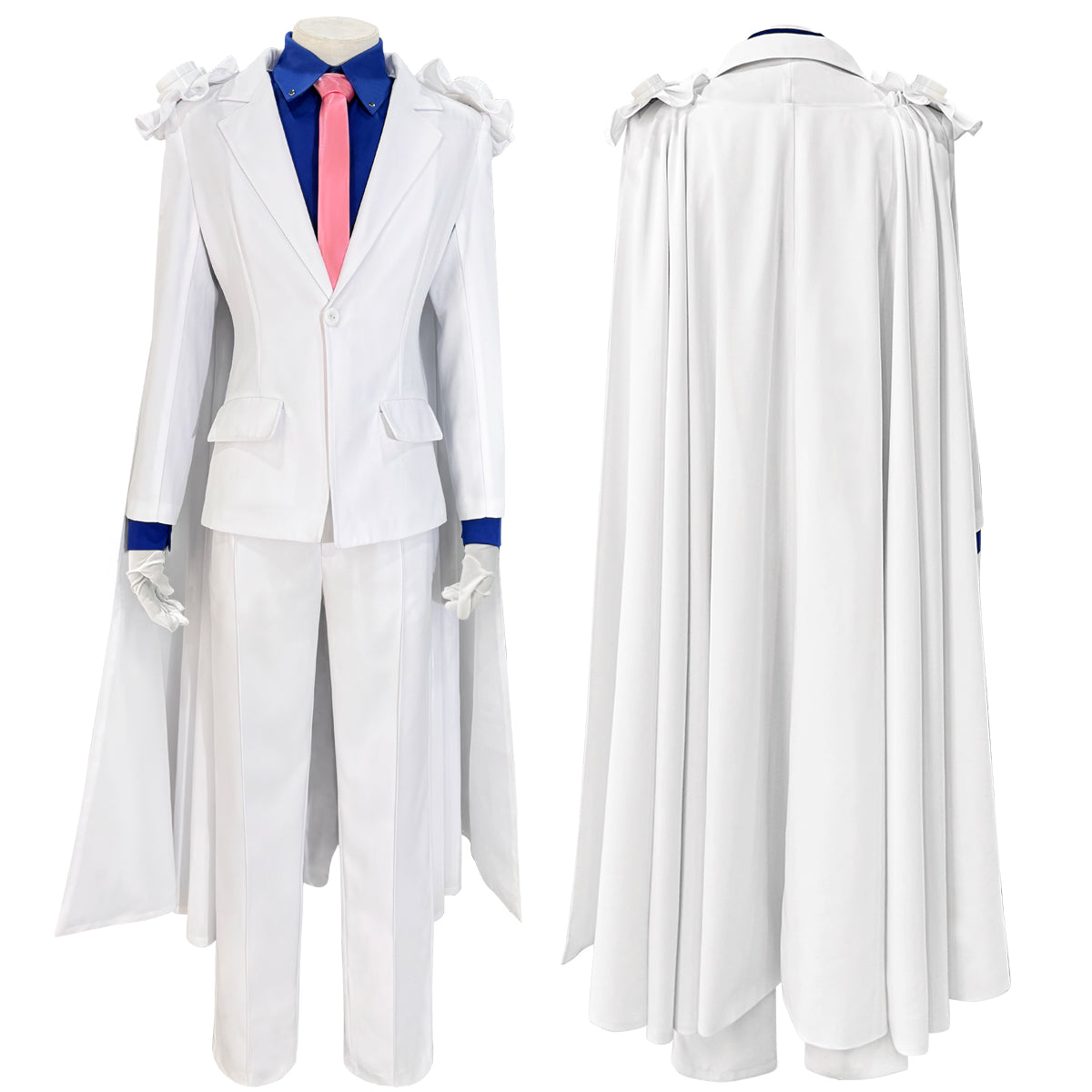 YOO Anime Kuroba Kaito cosplay Costume White Cloak Suit Pants Dark Blue Shirt Red Tie Halloween Christmas