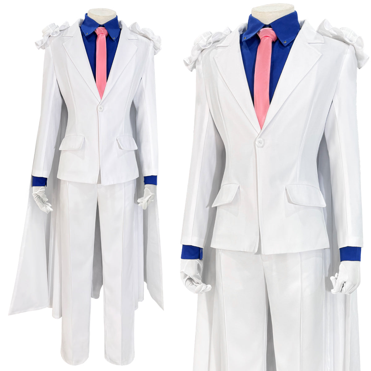 YOO Anime Kuroba Kaito cosplay Costume White Cloak Suit Pants Dark Blue Shirt Red Tie Halloween Christmas thumbnail 2