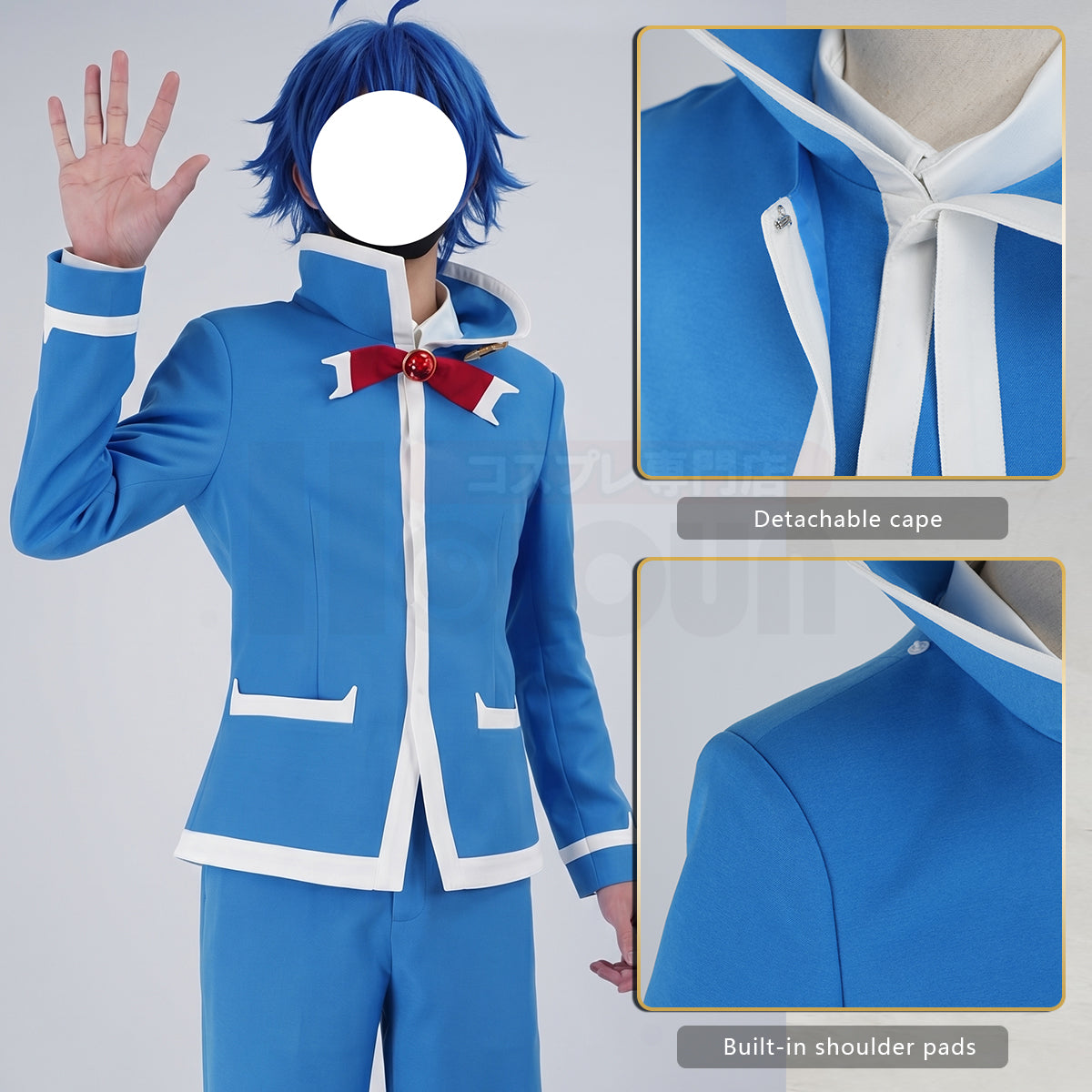 Pre-sale YOO Anime Welcome to Demon School! Iruma-kun Suzuki Iruma Cosplay Costume Cape Jacket Shirt Pants Convention Halloween Party thumbnail 8