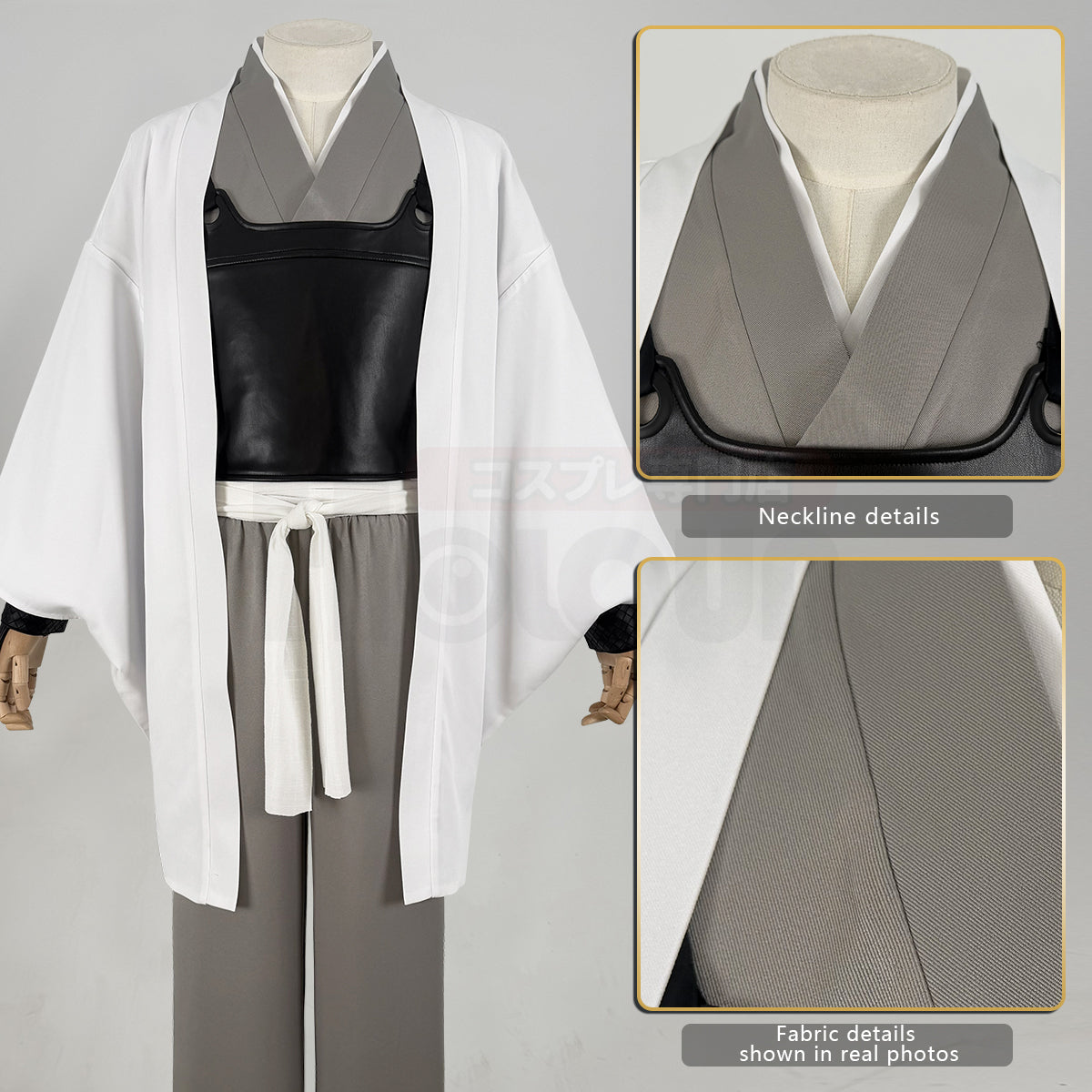 Pre-sale YOO Gintama Anime Sakata Gintoki Cosplay Costume Convention Halloween Christmas White Haori Kimono Outfit Pants Vest thumbnail 4