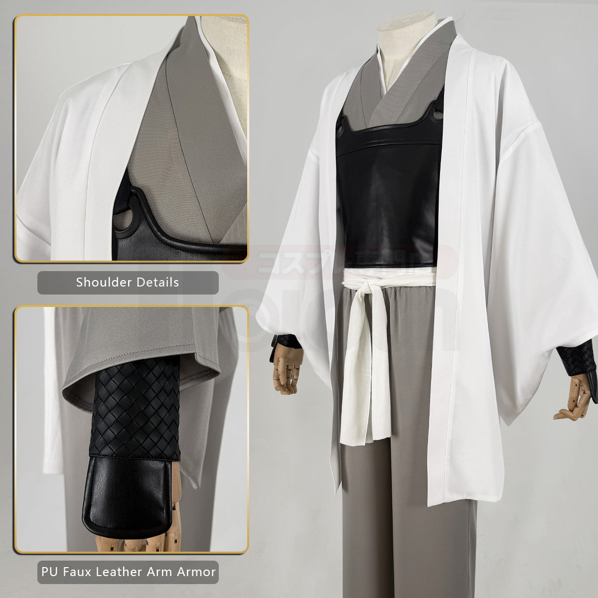 Pre-sale YOO Gintama Anime Sakata Gintoki Cosplay Costume Convention Halloween Christmas White Haori Kimono Outfit Pants Vest thumbnail 5