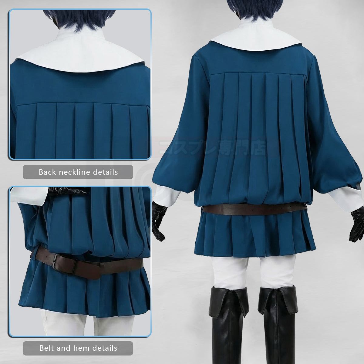 Pre-sale YOO Anime Ciel Phantomhive Fencing Suit Cosplay Costume Blue Outfit Convention Halloween Christmas thumbnail 6