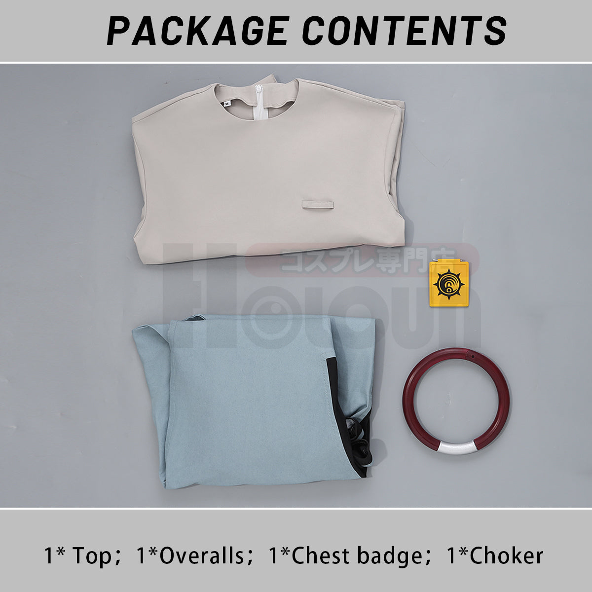 Pre-sale YOO Gachiakuta Anime Dear Santa Cosplay Costume Overalls Jumpsuit Badge Choker Convention Halloween Christmas thumbnail 6