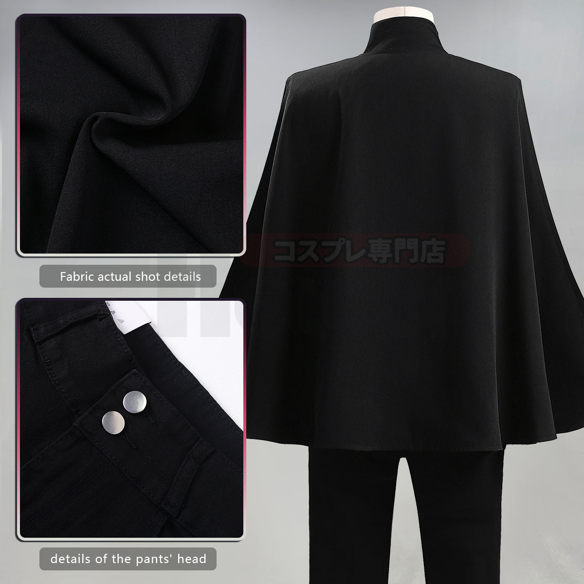 Pre-sale YOO Jujutsu JJK Anime Zenin Maki Cosplay Costume Convention Halloween Christmas Cloak Top Pants Belt thumbnail 5