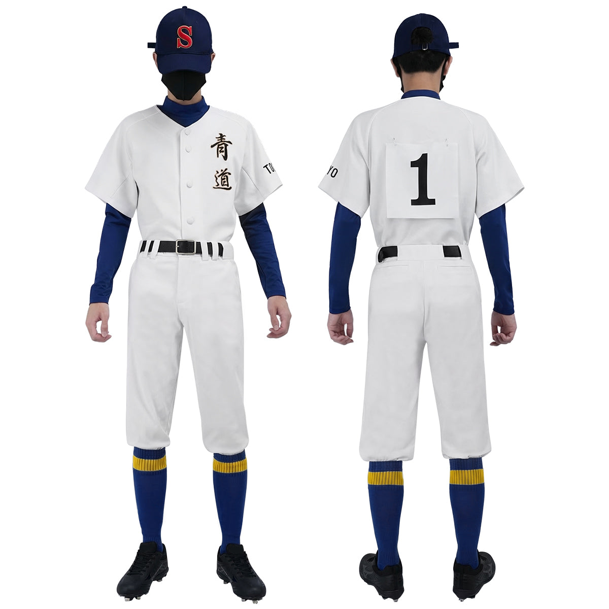 Pre-sale YOO Diamond Anime Miyuki Kazuya ‌Sawamura Eijun Cosplay Costume NO.1 2 4 11 Seidou High School Baseball Club Embroidered Uniform Hat thumbnail 2
