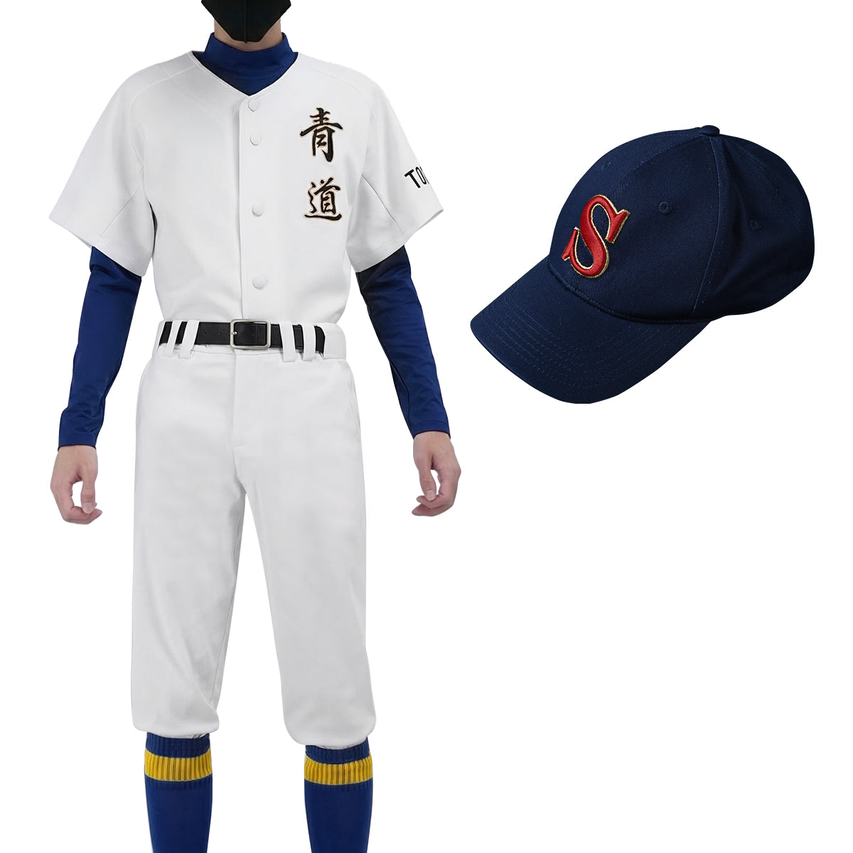 Pre-sale YOO Diamond Anime Miyuki Kazuya ‌Sawamura Eijun Cosplay Costume NO.1 2 4 11 Seidou High School Baseball Club Embroidered Uniform Hat thumbnail 4