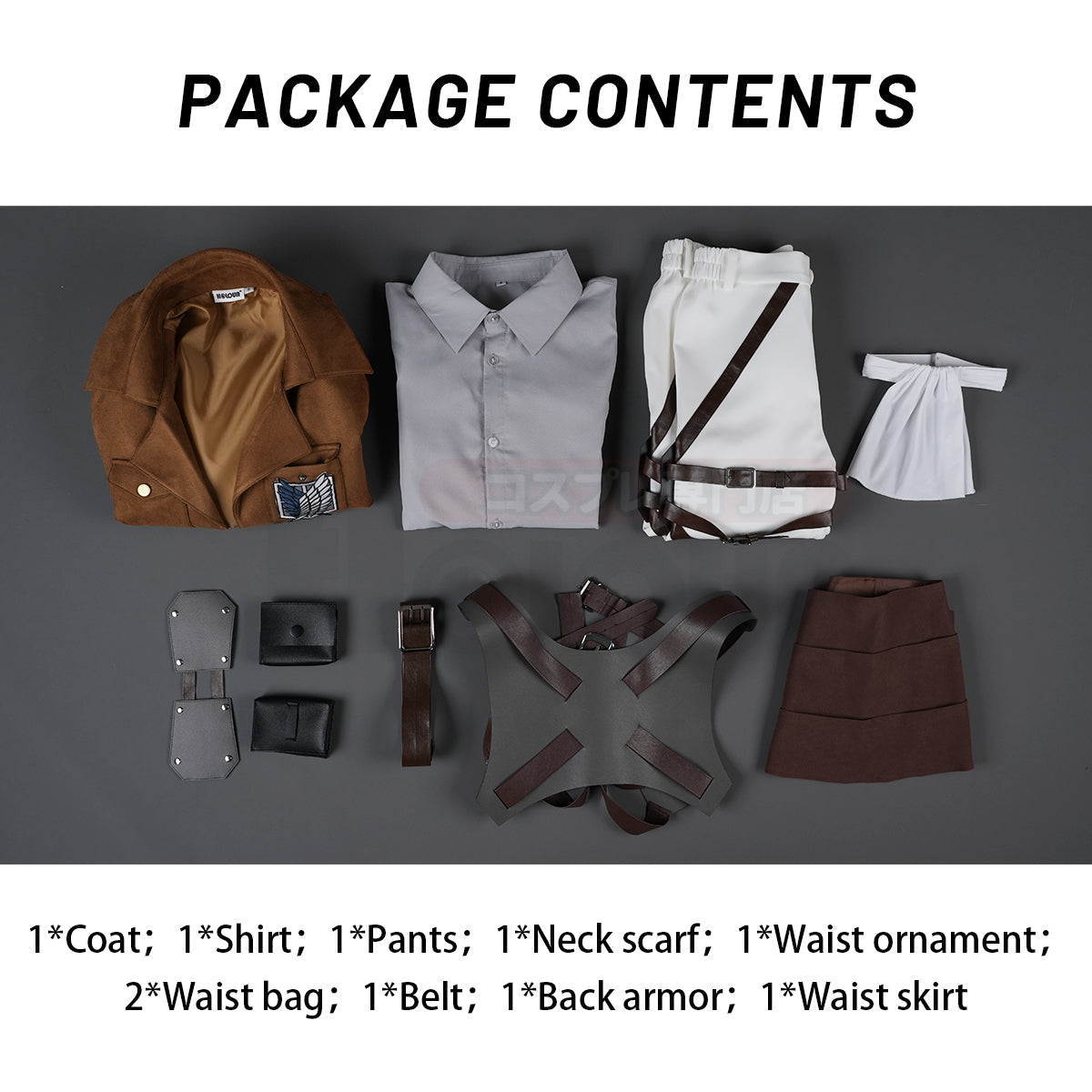 Pre-sale YOO Anime Levi Ackerman Eren Jaeger Cosplay Costume Embroidery Jacket T-shirt Pants Belt Convention Halloween Christmas thumbnail 20