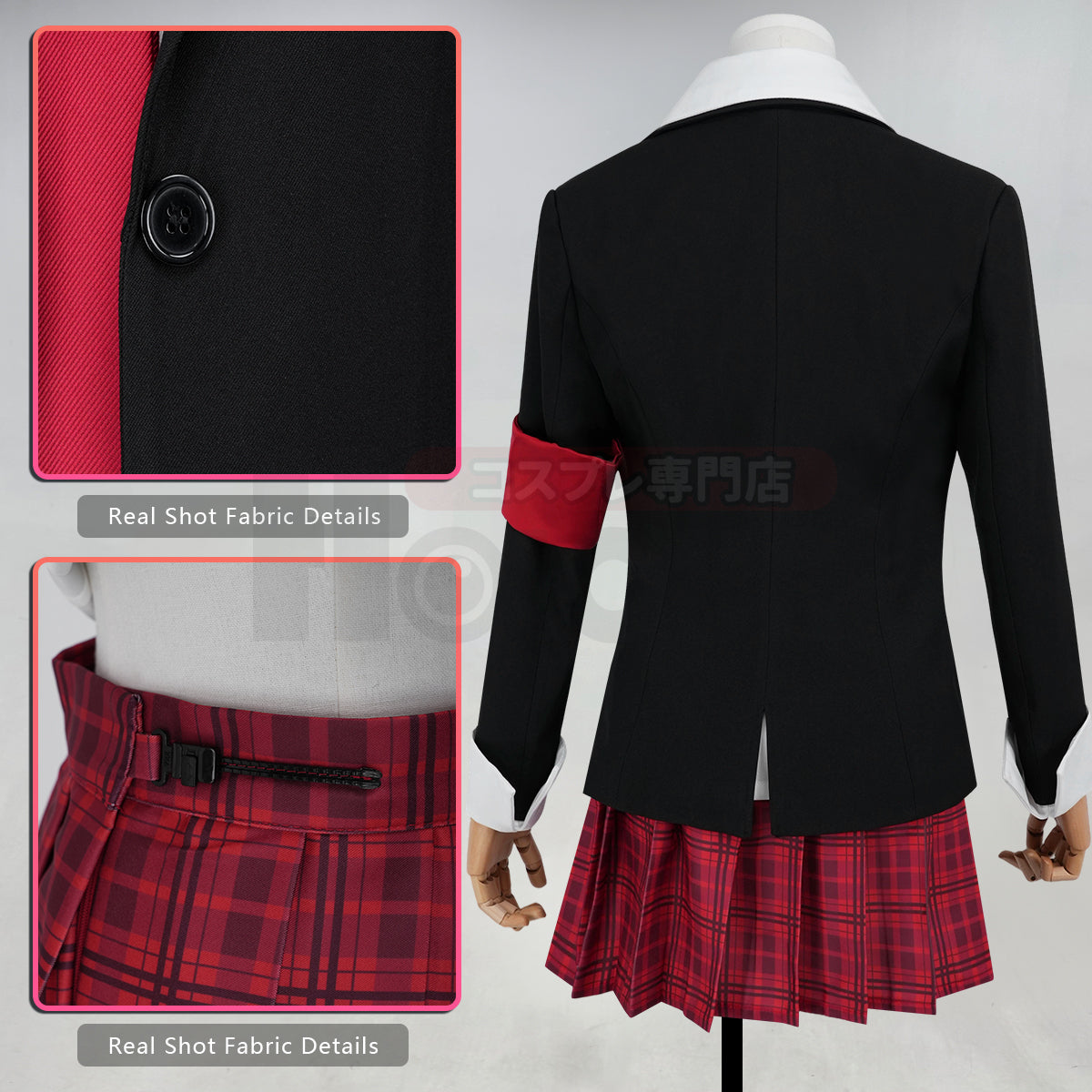 YOO Shugo Chara Anime Hinamori Amu Cosplay Costume Convention Halloween Christmas Suit Skirt Shirt Tie Belt Daily Wear thumbnail 10