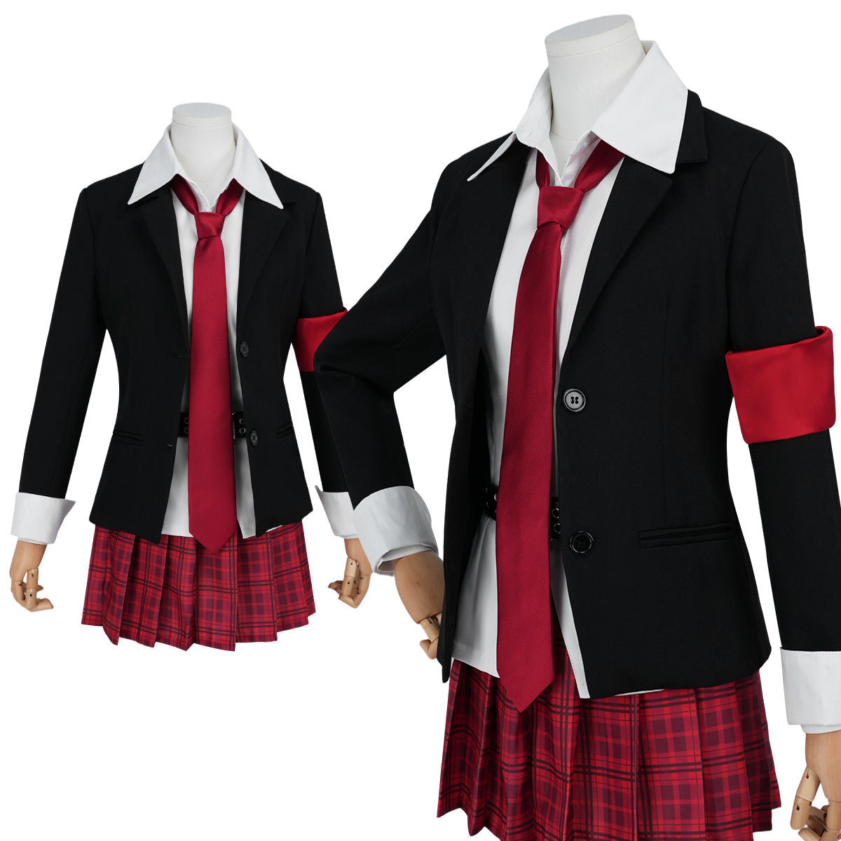 YOO Shugo Chara Anime Hinamori Amu Cosplay Costume Convention Halloween Christmas Suit Skirt Shirt Tie Belt Daily Wear thumbnail 2