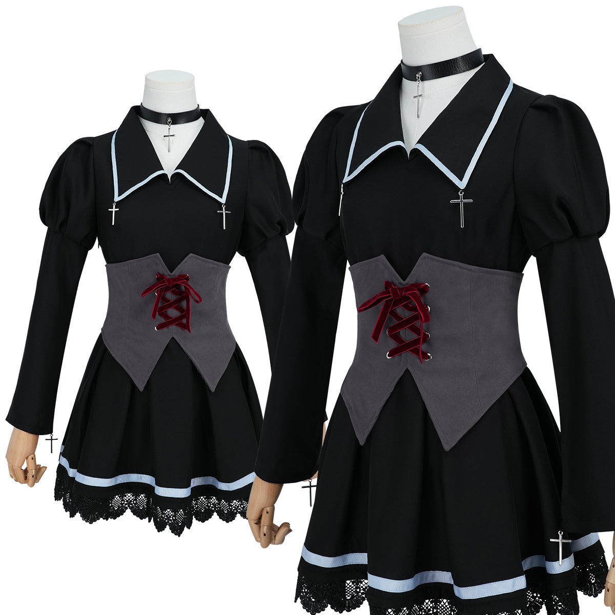 YOO Shugo Chara Anime Tsukiyomi Utau Cosplay Costume Convention Halloween Christmas Dress Choker Waist Strap