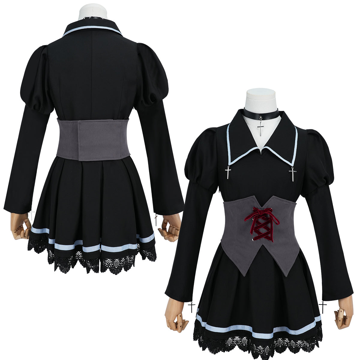 YOO Shugo Chara Anime Tsukiyomi Utau Cosplay Costume Convention Halloween Christmas Dress Choker Waist Strap thumbnail 2
