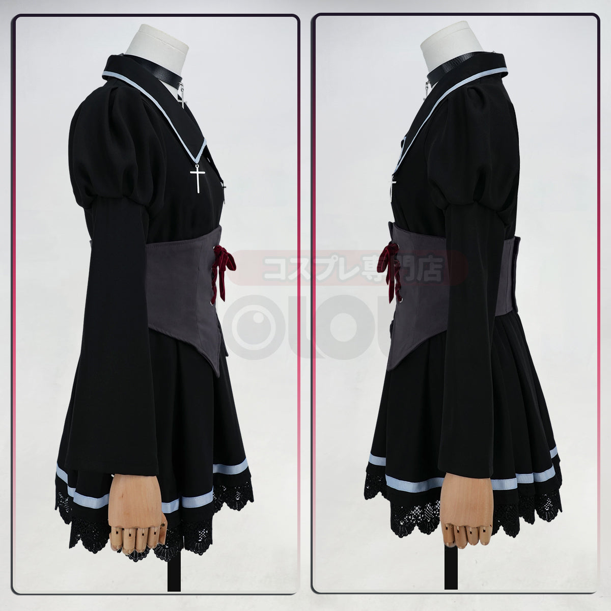 YOO Shugo Chara Anime Tsukiyomi Utau Cosplay Costume Convention Halloween Christmas Dress Choker Waist Strap thumbnail 8