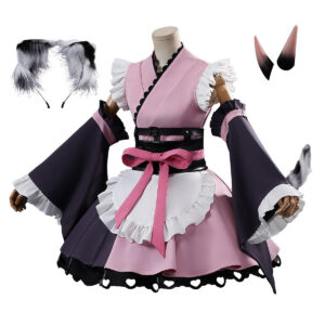 YOO Cosmic Princess Kaguya Anime Komazawa Noi Cosplay Costume Skirt Tail Ears Horn Convention Halloween Christmas