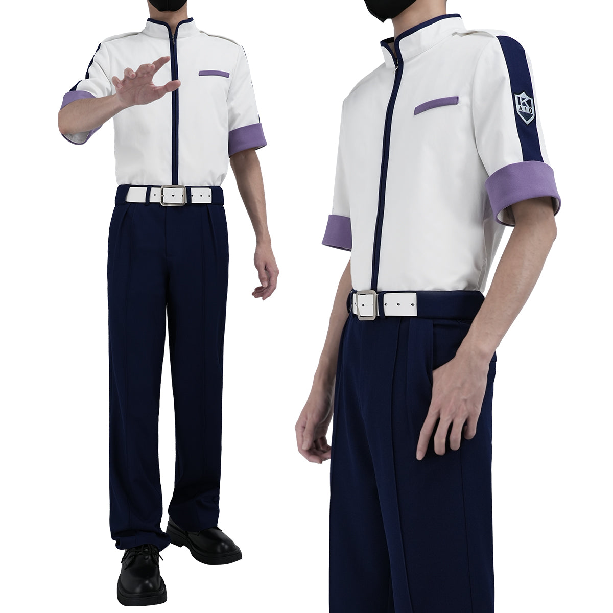 YOO Hikaru no Go Anime Toya Akira Cosplay Costume Convention Halloween Christmas Jacket Pants Belt Unisex thumbnail 11