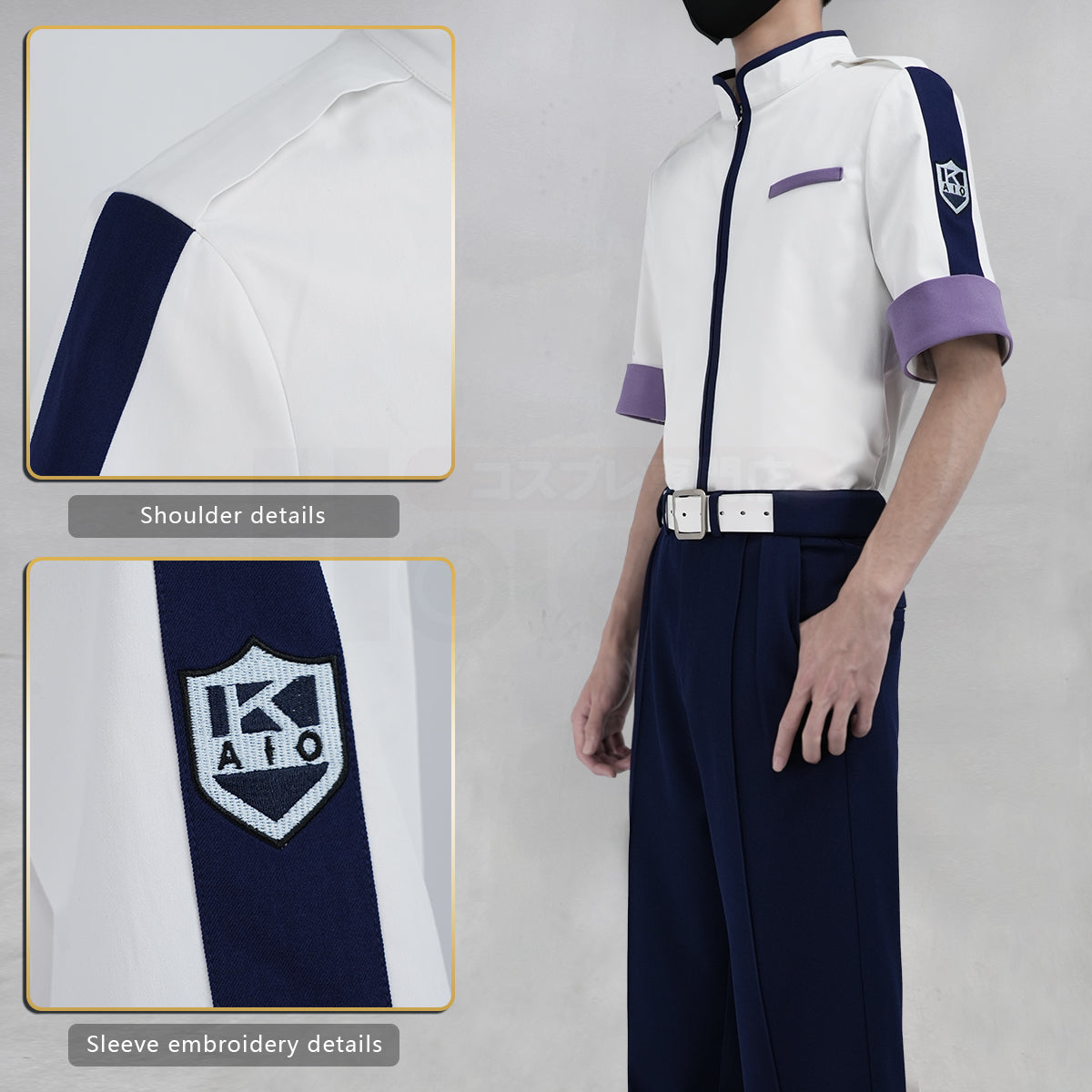 YOO Hikaru no Go Anime Toya Akira Cosplay Costume Convention Halloween Christmas Jacket Pants Belt Unisex thumbnail 15