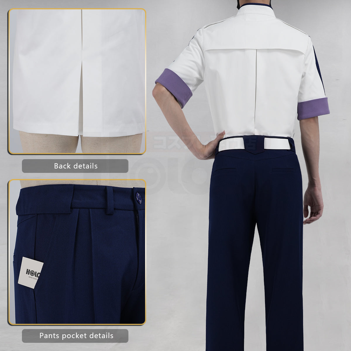 YOO Hikaru no Go Anime Toya Akira Cosplay Costume Convention Halloween Christmas Jacket Pants Belt Unisex thumbnail 17