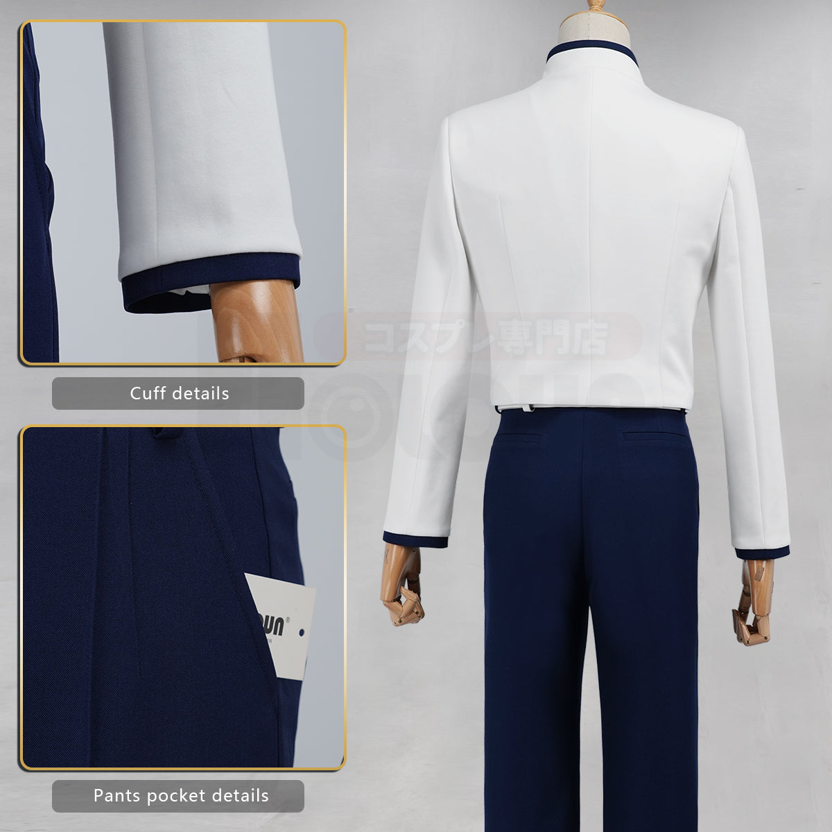 YOO Hikaru no Go Anime Toya Akira Cosplay Costume Convention Halloween Christmas Jacket Pants Belt Unisex thumbnail 8