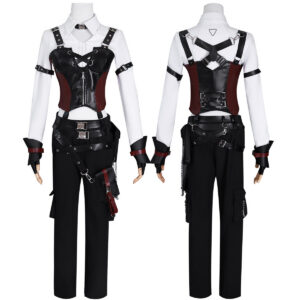 YOO Love and Deepspace Game Female Cosplay Costume Faux Leather Vest Shirt Pants Convention Halloween Christmas