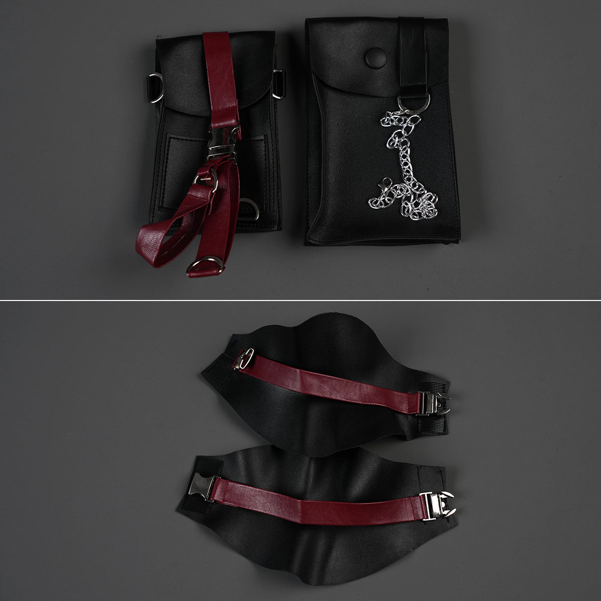 YOO Love and Deepspace Game Female Cosplay Costume Faux Leather Vest Shirt Pants Convention Halloween Christmas thumbnail 9