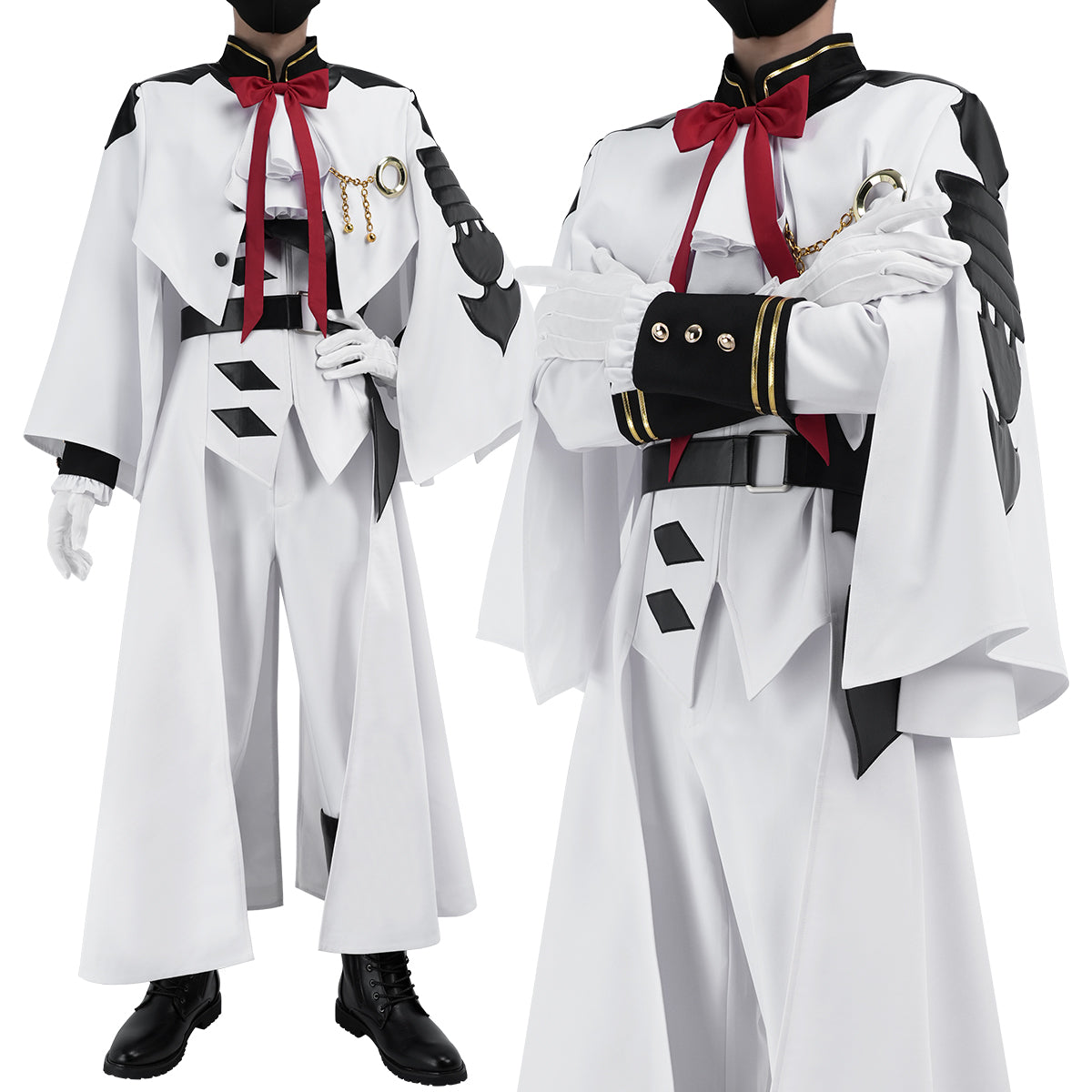 Pre-sale YOO Seraph Of The End Anime Ferid Bathory Cosplay Costume Faux Leather Coat Pants Gloves Convention Halloween Christmas thumbnail 2
