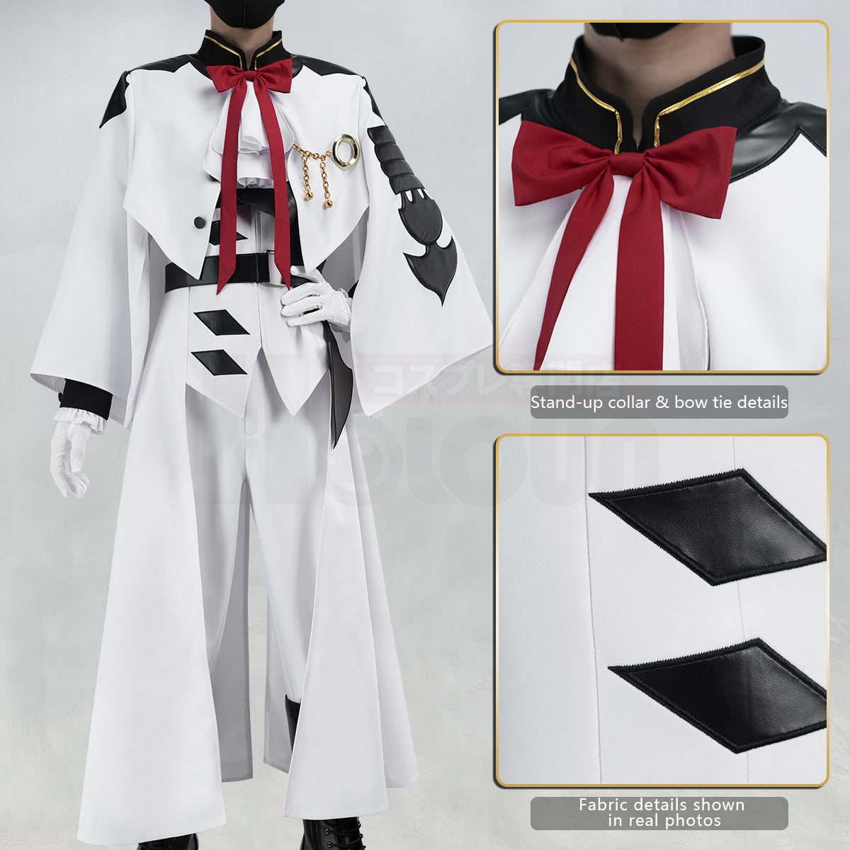 Pre-sale YOO Seraph Of The End Anime Ferid Bathory Cosplay Costume Faux Leather Coat Pants Gloves Convention Halloween Christmas thumbnail 4