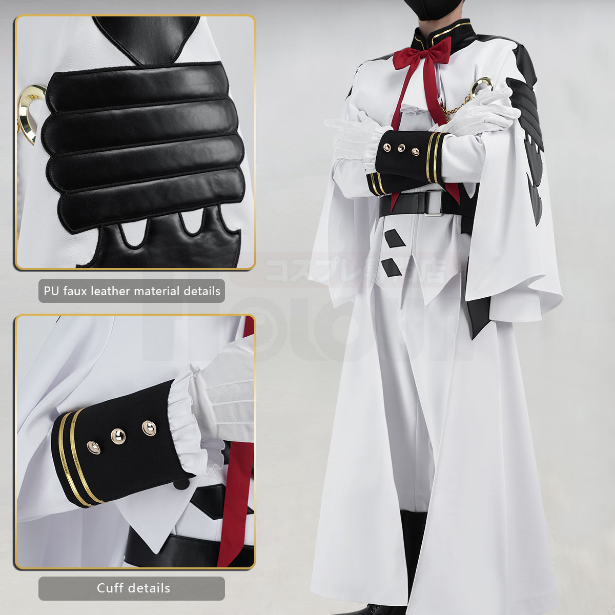 Pre-sale YOO Seraph Of The End Anime Ferid Bathory Cosplay Costume Faux Leather Coat Pants Gloves Convention Halloween Christmas thumbnail 5
