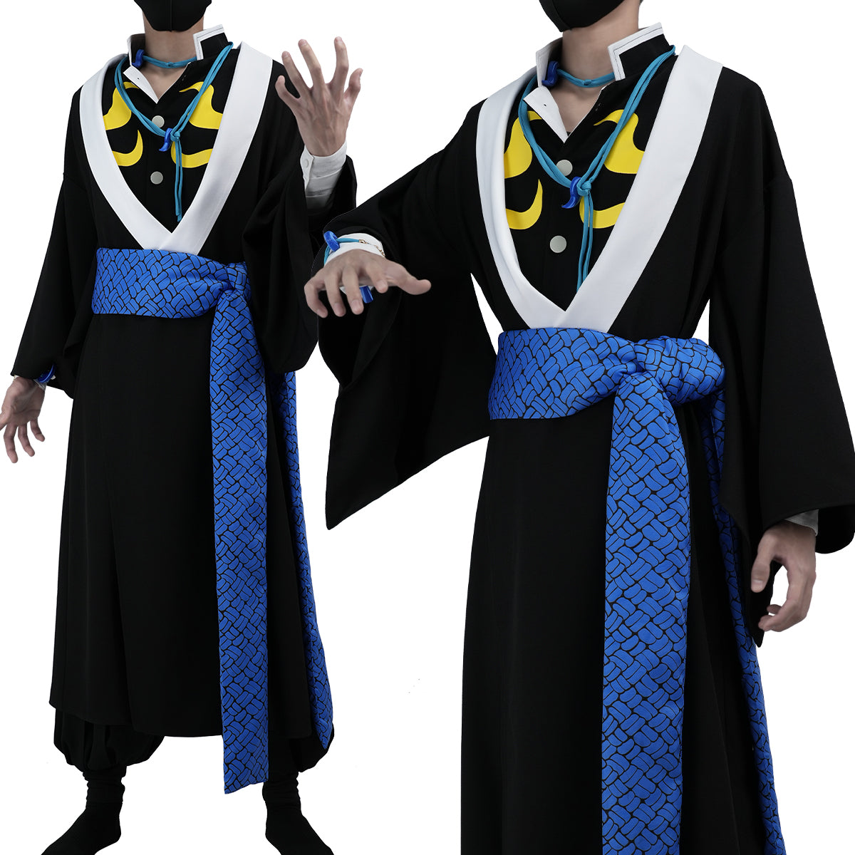 YOO Anime Kaigaku Cosplay Costume Haori Top Pants Convention Halloween Christmas Gift thumbnail 3