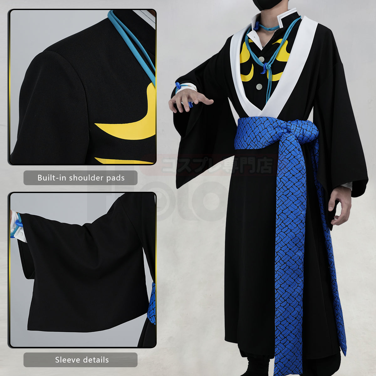 YOO Anime Kaigaku Cosplay Costume Haori Top Pants Convention Halloween Christmas Gift thumbnail 6