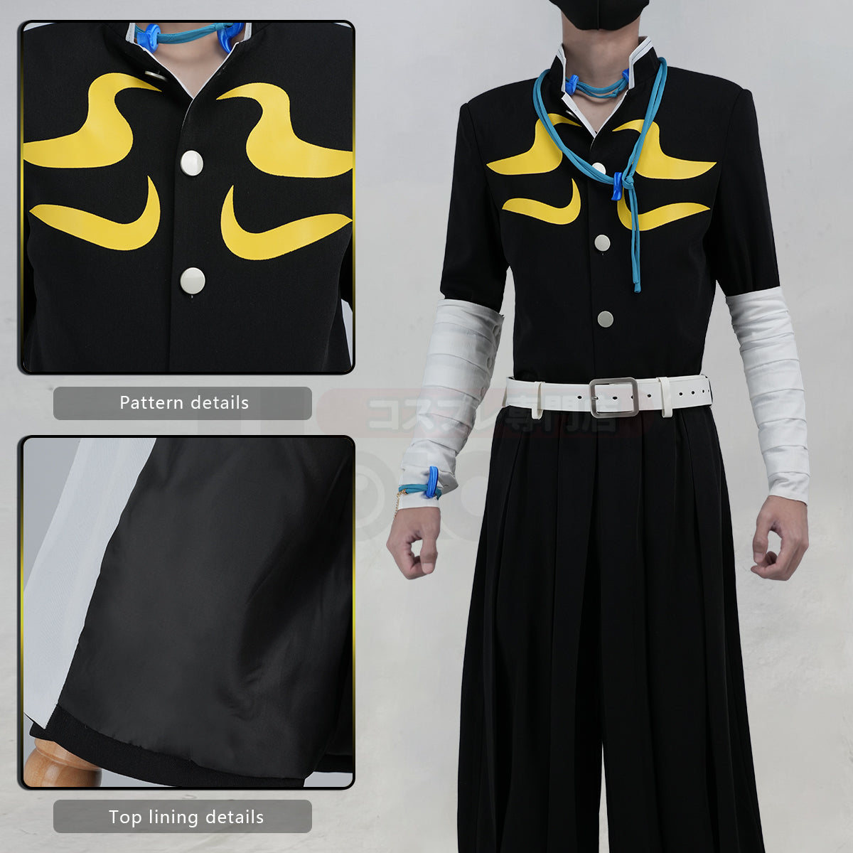 YOO Anime Kaigaku Cosplay Costume Haori Top Pants Convention Halloween Christmas Gift thumbnail 8