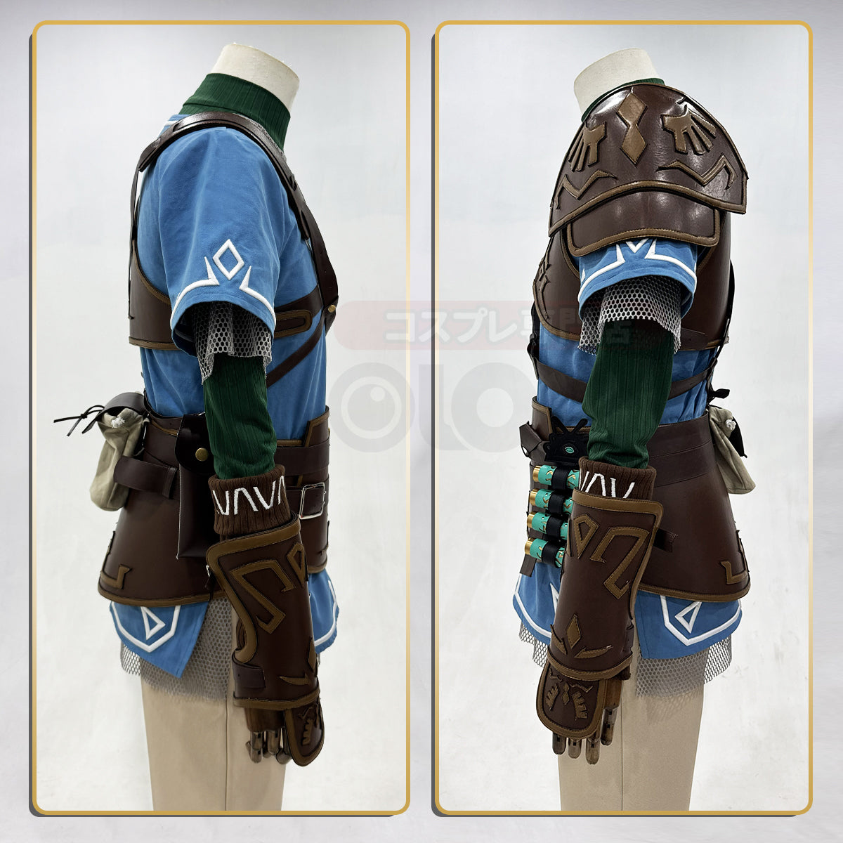 YOO Game Link Cosplay Costume Wig Faux Leather Accessories Top Pants Halloween Christmas Convention Gift thumbnail 10